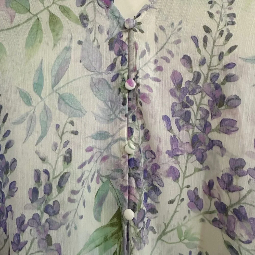 Haver & Blair London Floral Chiffon Blouse – XL – NWT - Picture 3 of 9